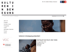 Tablet Screenshot of kultureninbewegung.vidc.org